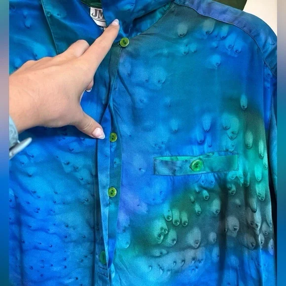 Amazing Vintage Watercolour Silk Top - Picture 3 of 5